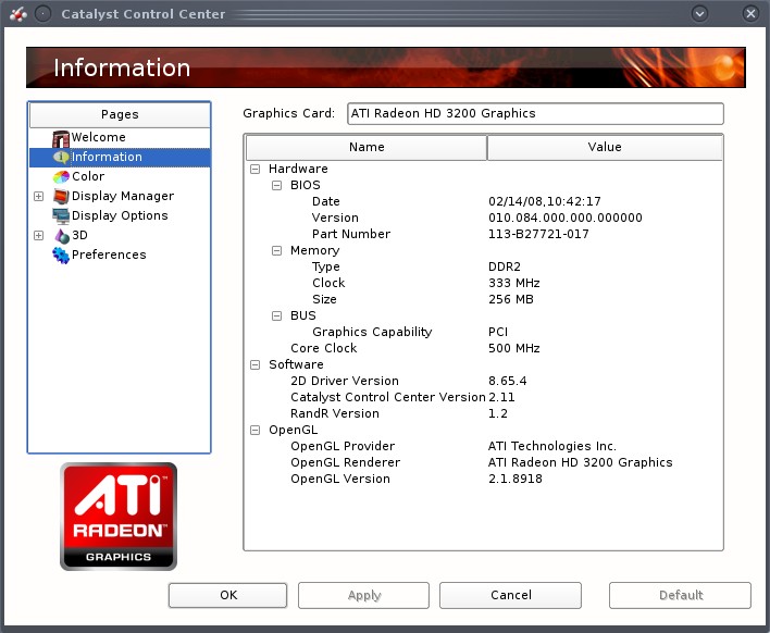    radeon hd 3200 graphics 