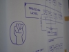 Dibujo durante la planificación de Ombudsman que pasó a ser el logo