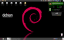 Captura Escritorio KDE Debian con SuperKaramba