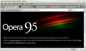 Opera 9.5 con skin recién descargado
