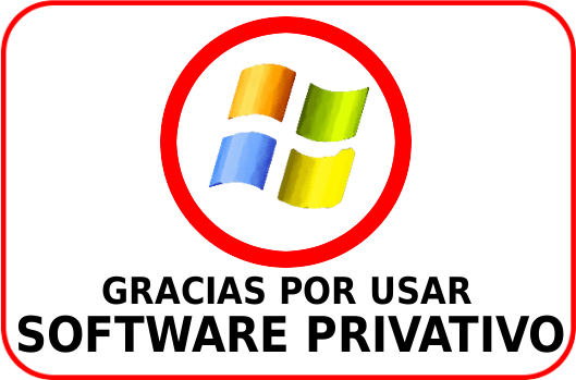 Gracias por usar Software Privativo