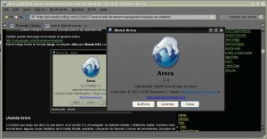 Arora 0.4 - Debian Sid