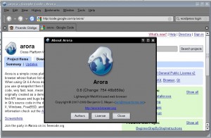Arora 0.6 en Debian