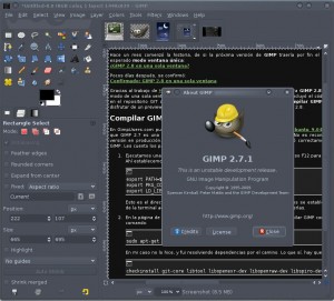 GIMP 2.7 modo ventana única