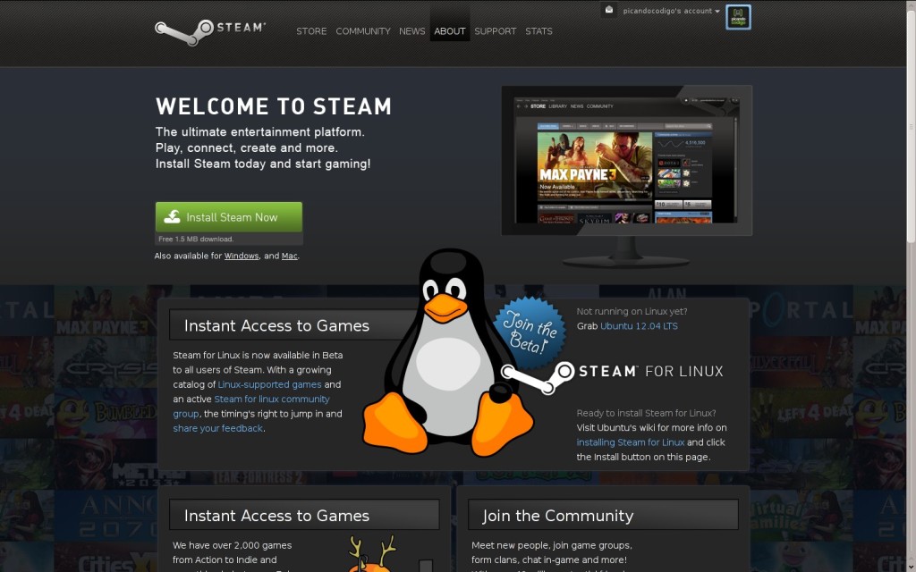 steam download linux debian