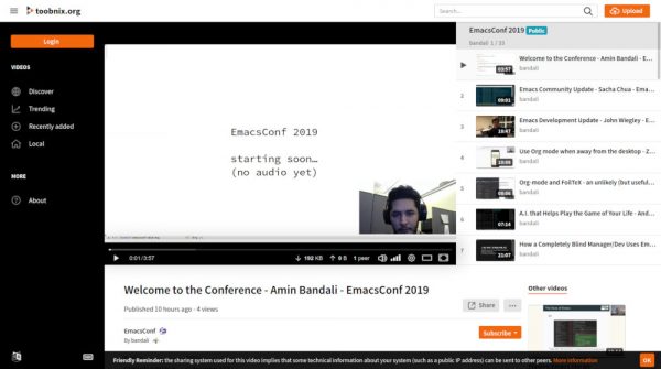 EmacsConf 2019 videos