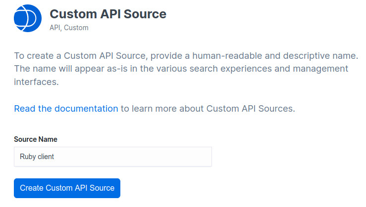Workplace Search Custom API Source
