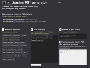 bash rc generator