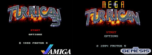 Turrican III Amiga - Mega Turrican Sega Genesis/Mega Drive