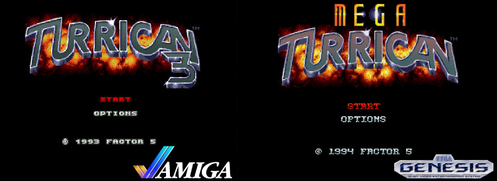 Turrican III Amiga - Mega Turrican Sega Genesis/Mega Drive