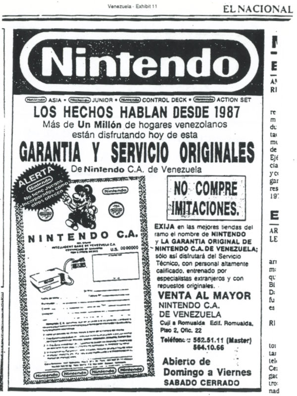 Nintendo Evidencia Venezuela