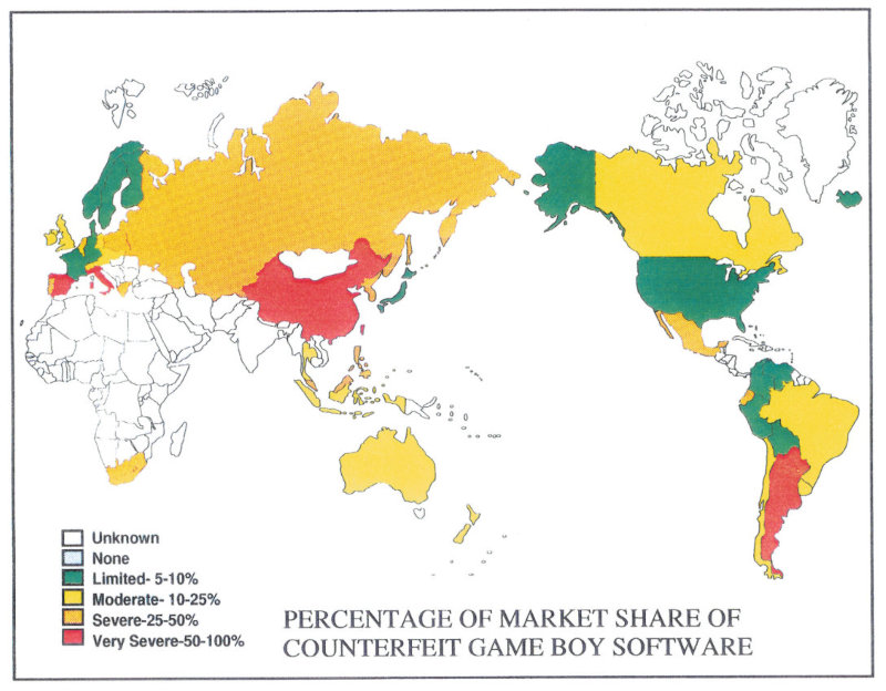Porcentaje mercado software pirata Game Boy
