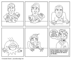 Cómic: Cómo imagino que se toman las decisiones sobre Firefox en las reuniones de líderes de Mozilla