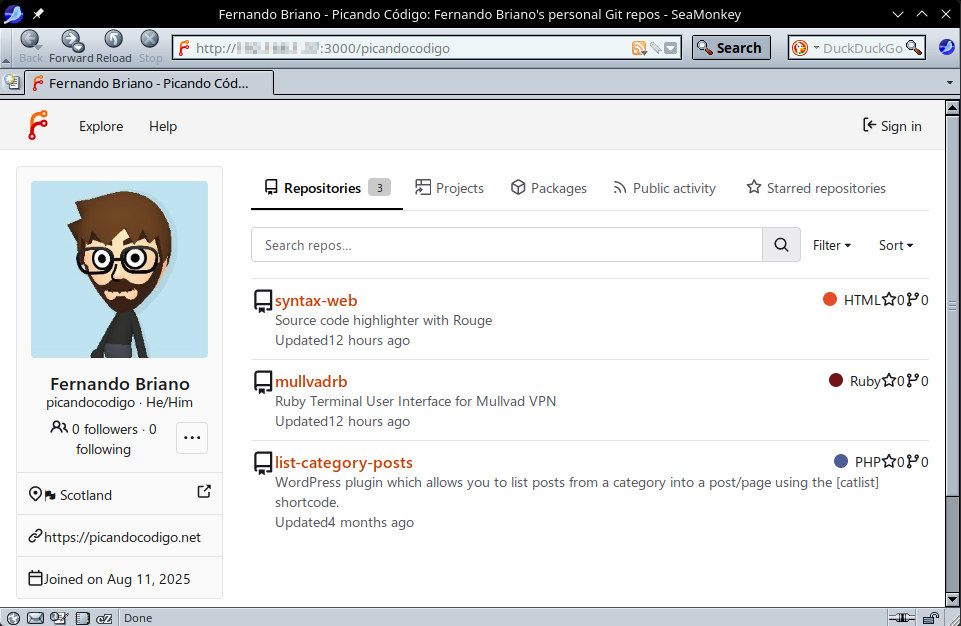 forgejo @picandocodigo