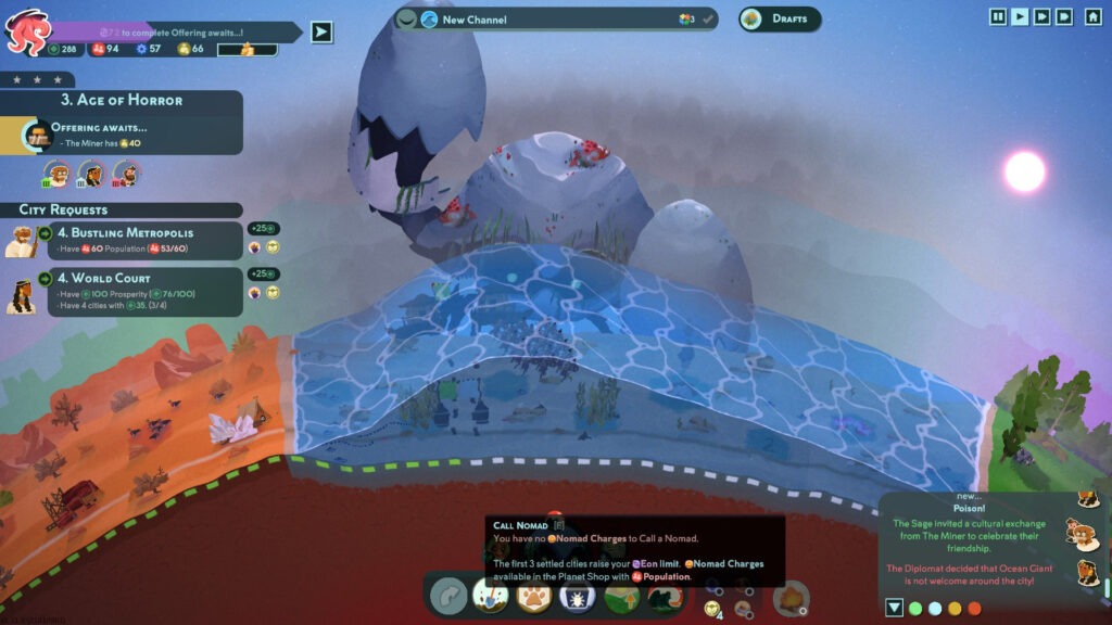 Reus 2 - Pero podemos interferir en sus planes con los poderes de los gigantes elementales