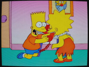 Bart y Lisa riendo